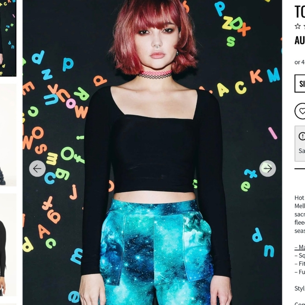 Blackmilk Warm Black Squared Up Top